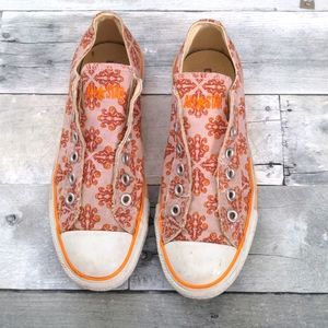 Converse Slip-on Orange & Pink Boat Shoes 7.5